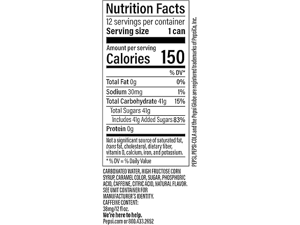 Pepsi Cola Soda, 12 Fl Oz Cans (Pack of 12)