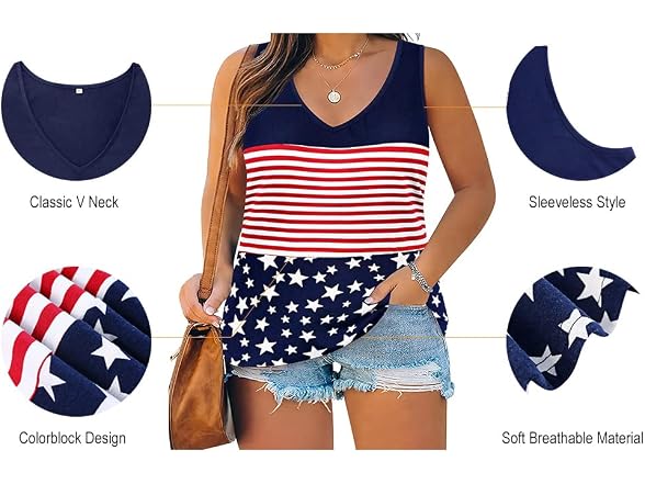 Ritera Women (XXL) Tank Tops Block Stars Camisoles