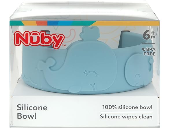 Nuby Animal Friend Silicone Round Toddler Bowl