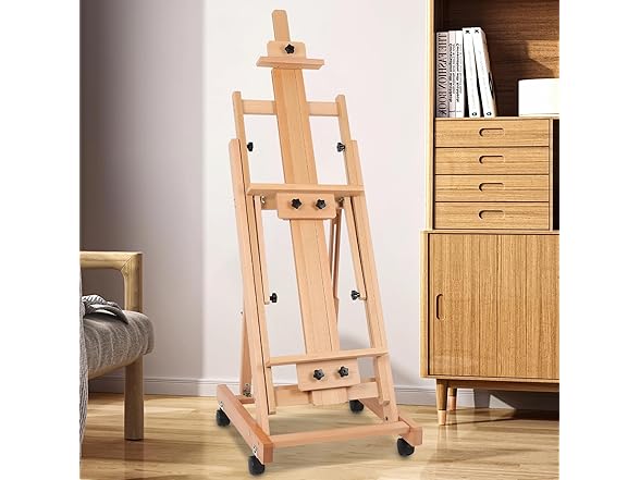 FAHKNS Holds 2 Canvases Painting Easel for Adults