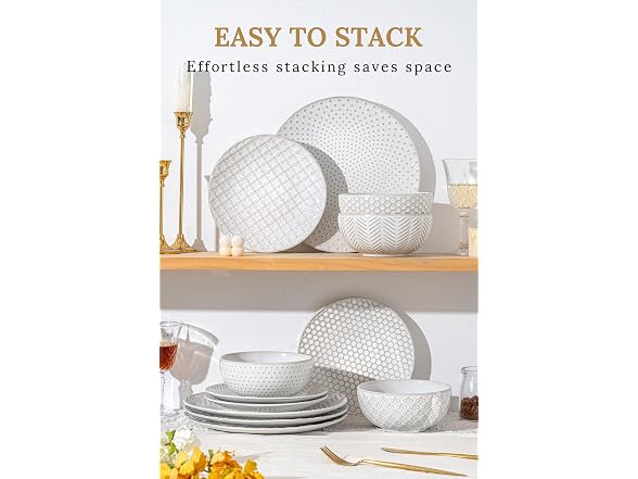 FOBENTA 16 Piece Dinnerware Set for 4