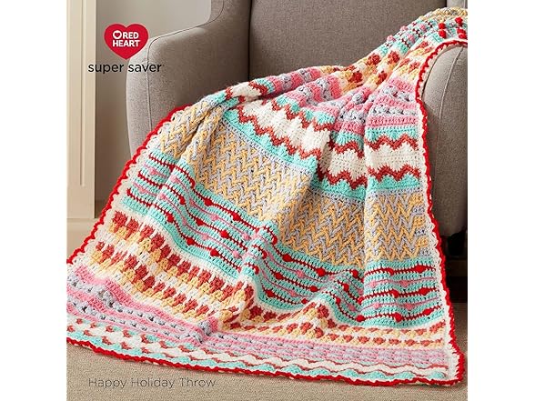 RED Heart E300.3972 Super Saver Yarn, Mulberry Mix