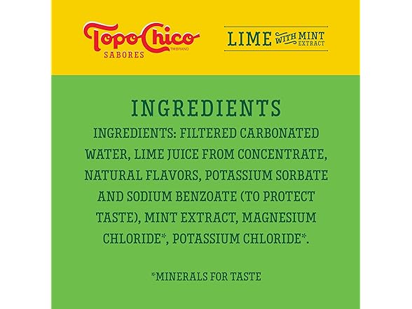 1CT Topo Chico Sabores Lime with Mint Extract 12oz