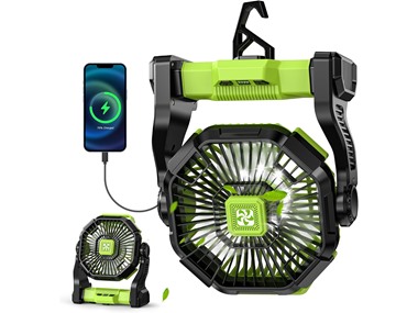 $18.99, Was $25.99, 26% Off! 12000mAh Camping Fan with Led Lantern dealfomo