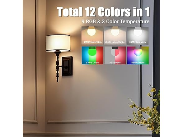 Yochoice Rechargeable Battery Operated Light Bulb with Remote