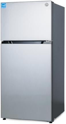 Commercial Cool CCR1800GS Top Mount Freezer Cu.Ft-Stainless Steel Refrigerator, 18 Cu. Ft, Stainles Steel Look