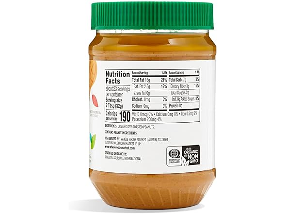 365 by Whole Foods Market, Organic Creamy Peanut Butter