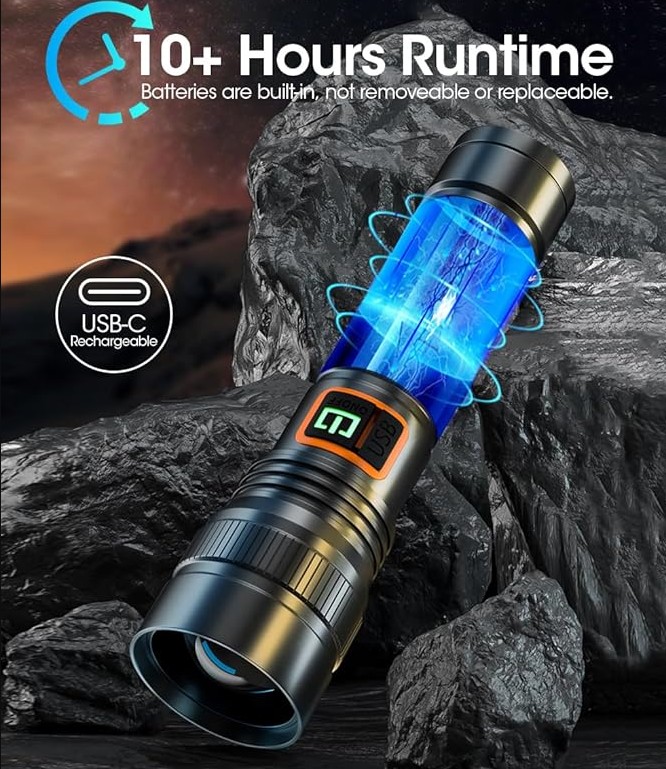 Rechargeable LED Flashlight High Lumens - Gallery 10