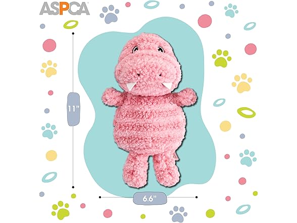 ASPCA Teddy Stripe Fabric Dino and T-Rex Plus