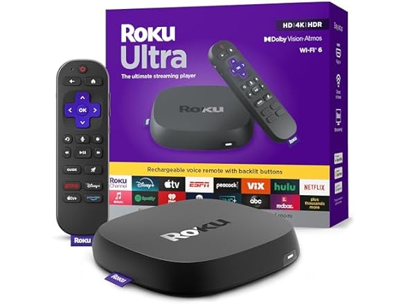 Roku Ultra - Ultimate Streaming Player - 4K Streaming Device (Open Box)