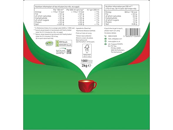 80CT PG Tips Original Non-Pyramid Black Tea Bags
