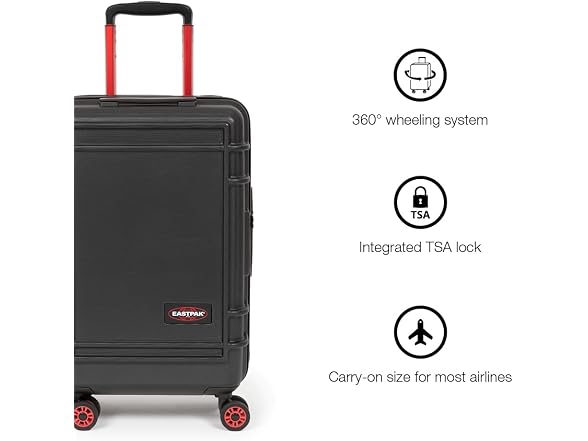 EASTPAK Resist'R Zip Cabin – 28L Hardshell Carry-On Black