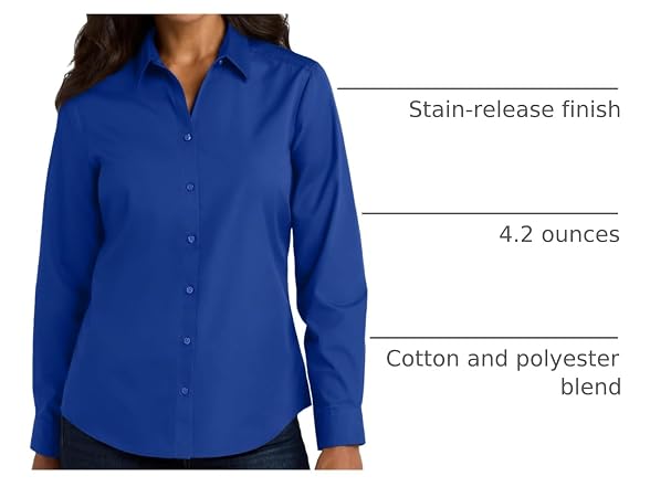 Port Authority Women (L) Long Sleeve Poplin Shirt