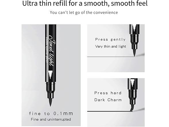 Pinkiou 6Pcs Eyeliner Stamp Pen Set