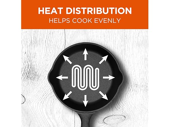 Commercial CHEF 6.5-Inch Cast Iron Skillet
