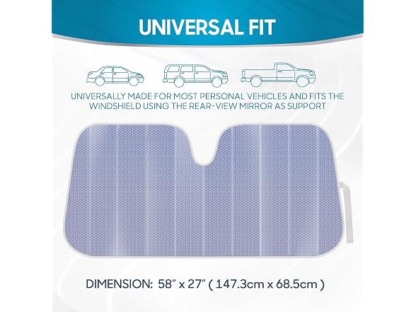 BDK Lavender Windshield Sun Shade 58x27