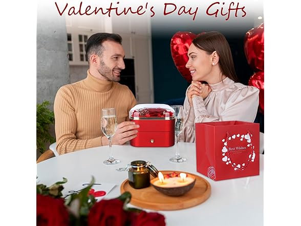 Xyulaan Red Preserved Rose w/ Necklace