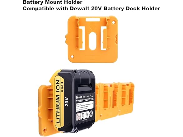 Qbmel 5 Packs Battery Mount Holder