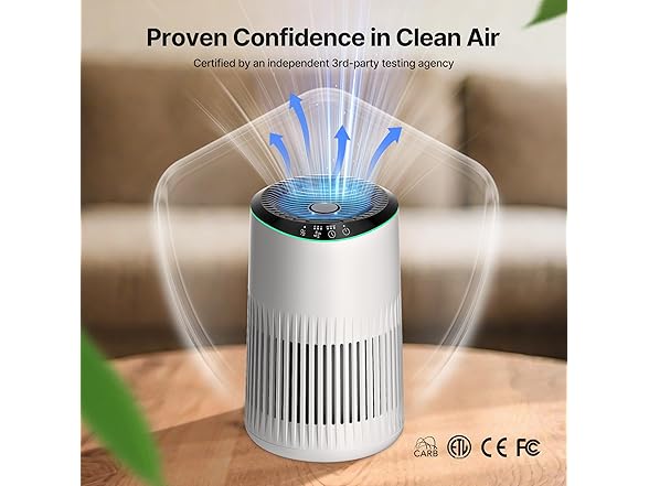 Small Air Purifier for Bedroom White