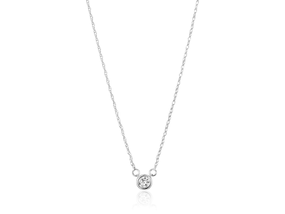 Amazon Essentials Bezel-Set Necklace