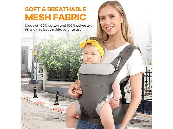 Baby Carrier with Waist Support Mesh