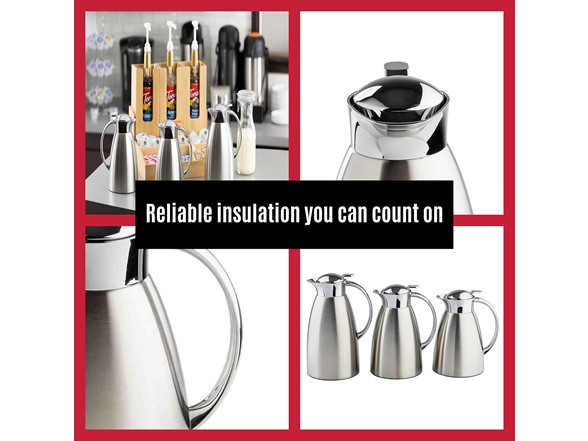 TableCraft 68oz (2L) Stainless Steel Coffee Carafe