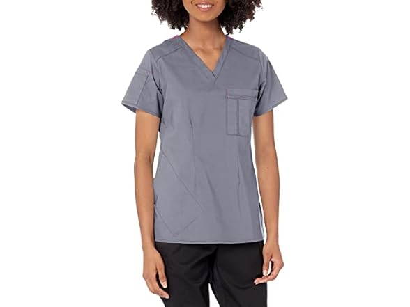 WonderWink Women's Pewter Scrub Top (M)