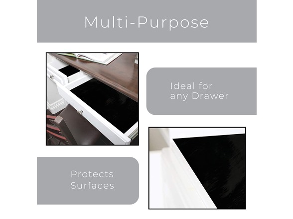 Smart Design Adhesive Shelf Liner- Black