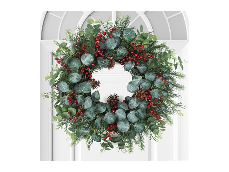 TISEMENT Spring Wreaths for Front Door