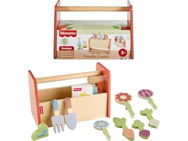 $12.01 Fisher-Price Wood Tiny Garden Caddy dealfomo