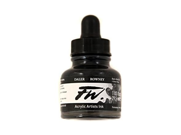 Daler Rowney FW Artists Acrylic Ink 29.5 ml Black (India)