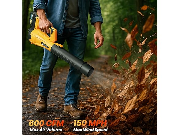 Cordless Leaf Blower 4.0Ah Battery 6Spd