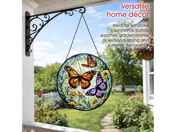 Alpine Corp Butterfly Suncatcher 8in