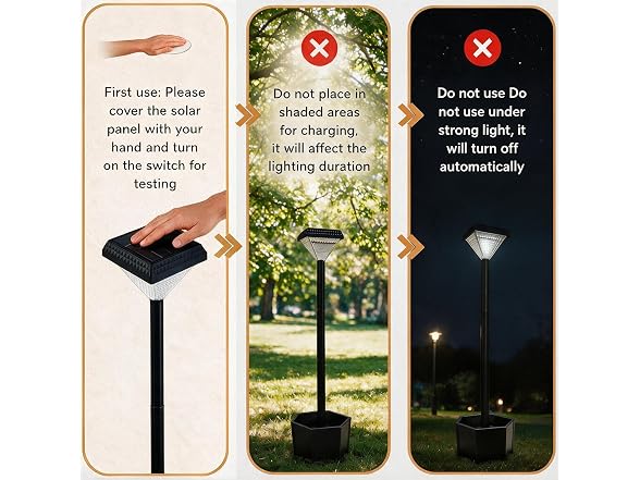 DJGIFI Solar LED Post Light Planter