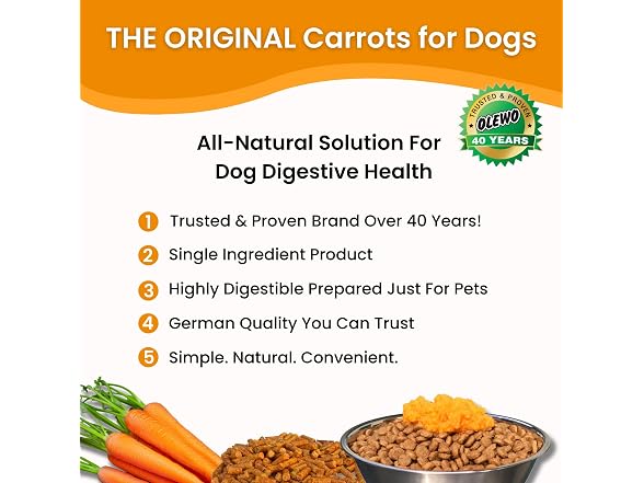Olewo Original Carrots for Dogs Fiber