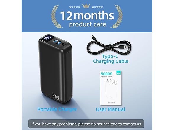 PIFFA 50000mAh Portable Charger Power Bank
