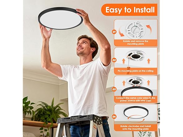 Brightever 12 Inch LED Flush Mount Ceiling Lights