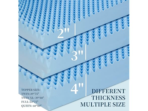 Zyerch 2 Inch Full Size Mattress Topper Memory Foam