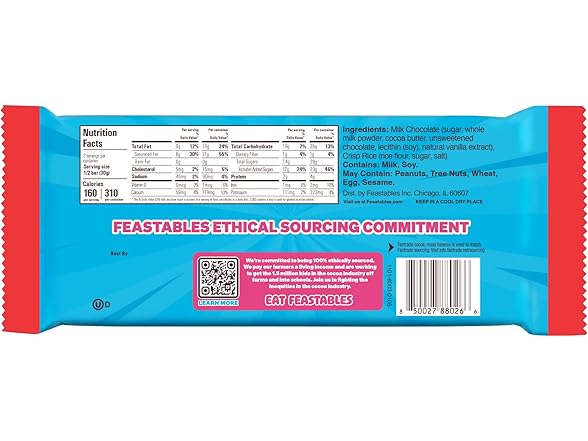 Feastables Milk Choc Crunch Bar 10ct 2.1