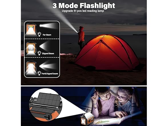 UYEIKMLOP 12000mAh Emergency Hand Crank Weather Radio