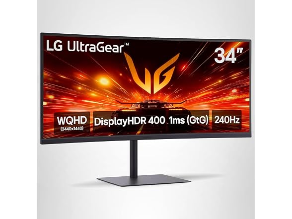 LG 34" UltraGear WQHD Curved Gaming Monitor