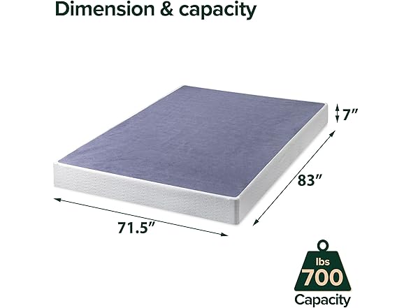 ZINUS 7 Inch Metal Smart Box Spring, Cal King