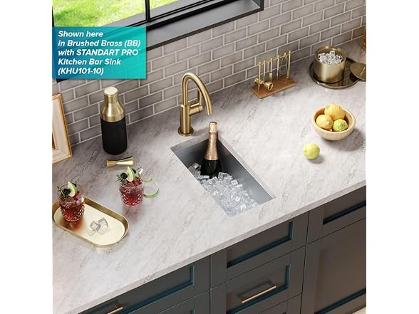 KRAUS Oletto Single Handle Kitchen Bar Faucet in Matte Black - Gallery 7