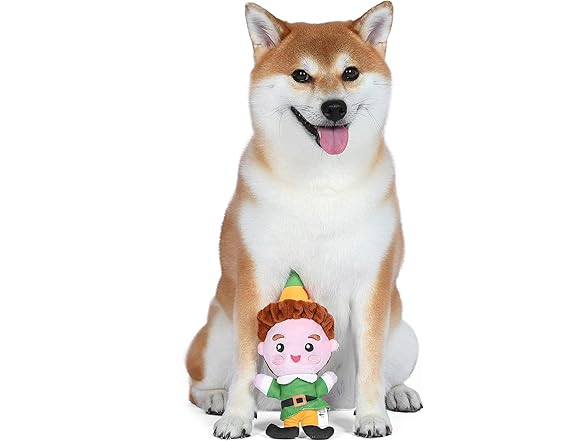 6" Buddy The Elf Dog Plush Squeaker Toy