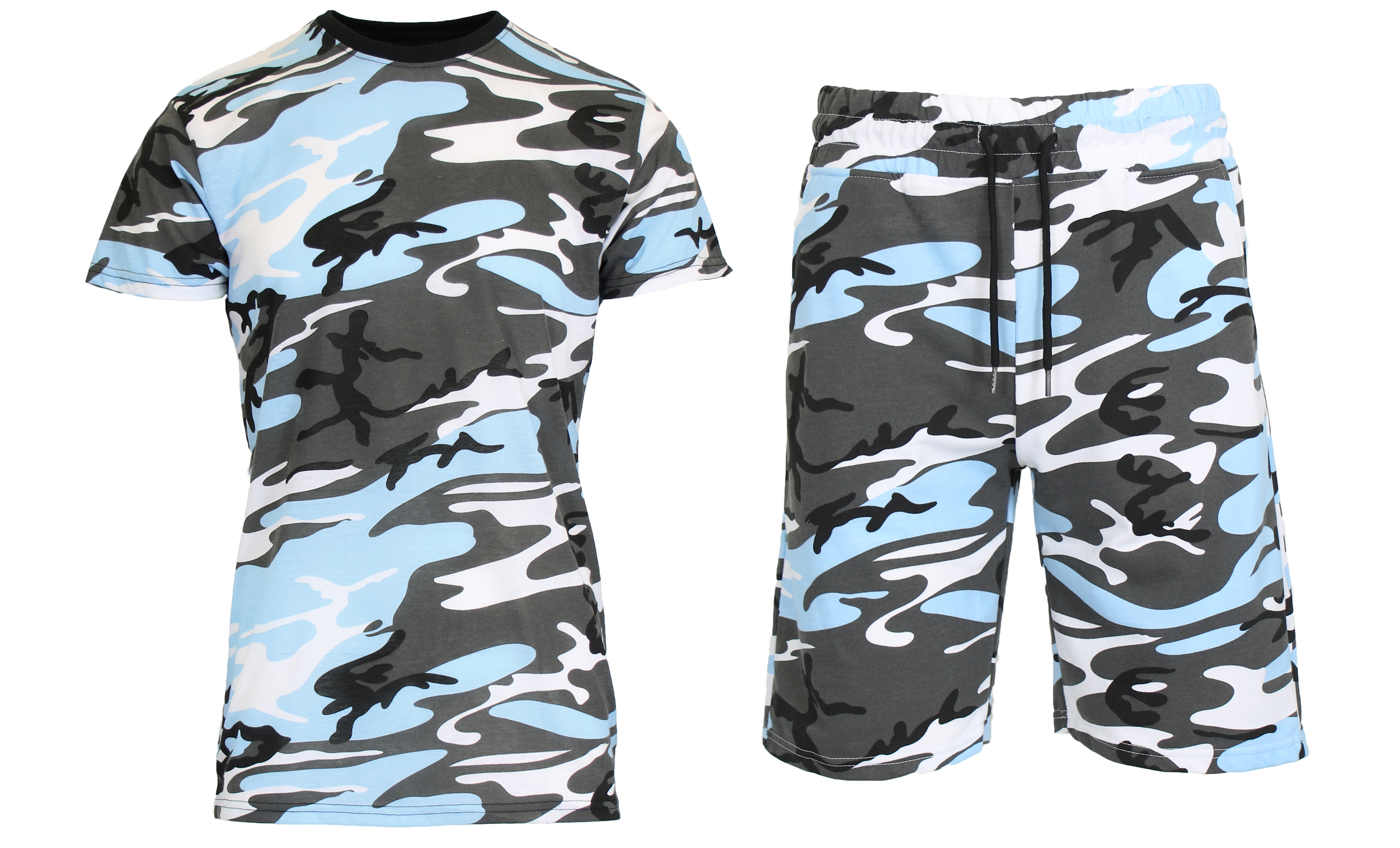2-4Pc Womens S/S Camo Tee & Shorts Set - Gallery 22