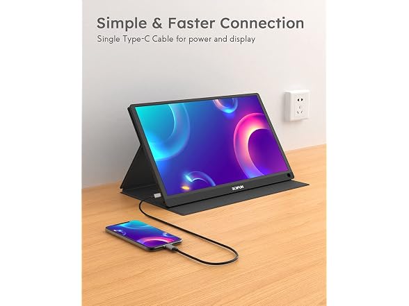 BOIFUN Portable Monitor - 15.6'' USB C HDMI