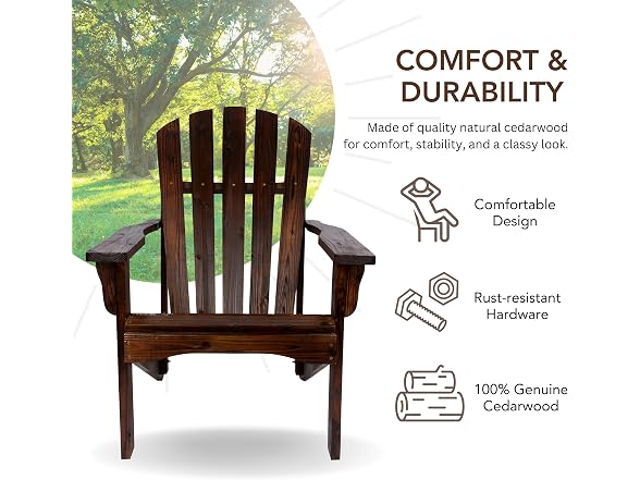 Shine Company Rockport Wooden Adirondack Chair