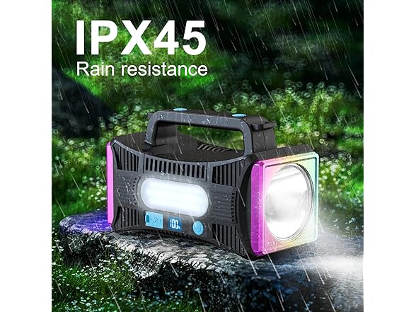 Lihtpo Rechargeable Flashlight, LED Spotlight