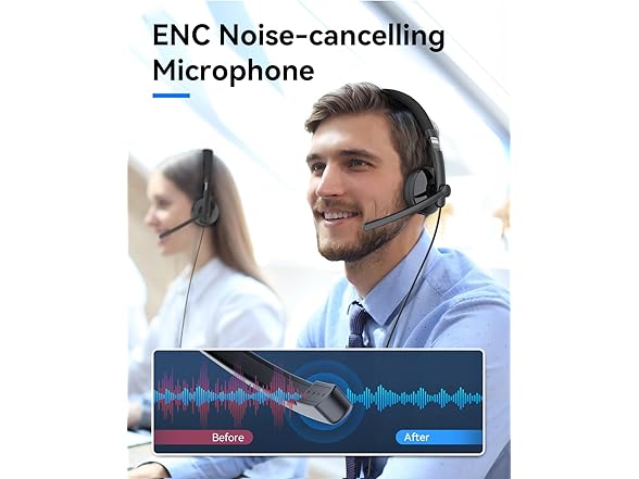 EMEET HS50 Wired Headset with Mic