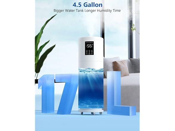 White Hiswelle 4.5Gal Large Room Humidifier